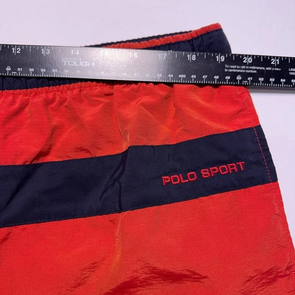 Vintage Polo Sport‎ Ralph Lauren Swim Trunks Mens XL Red Lined Shorts